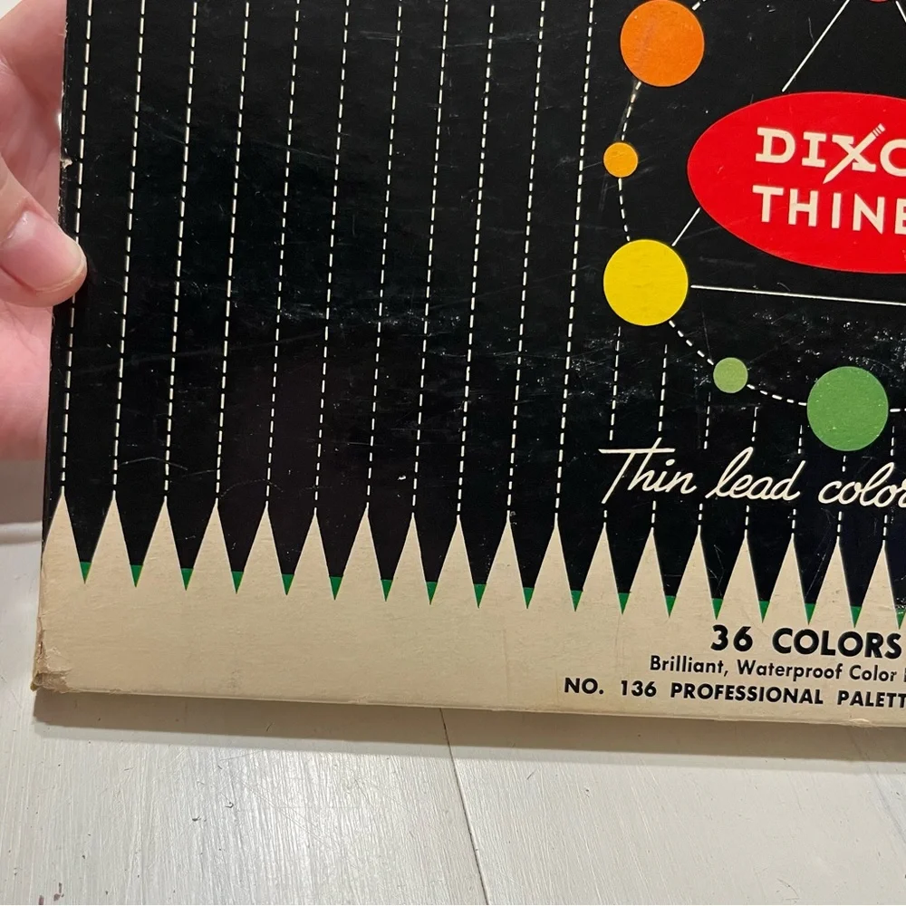 Vintage Dixon Thinex Thin Lead Colored Pencils Waterproof
